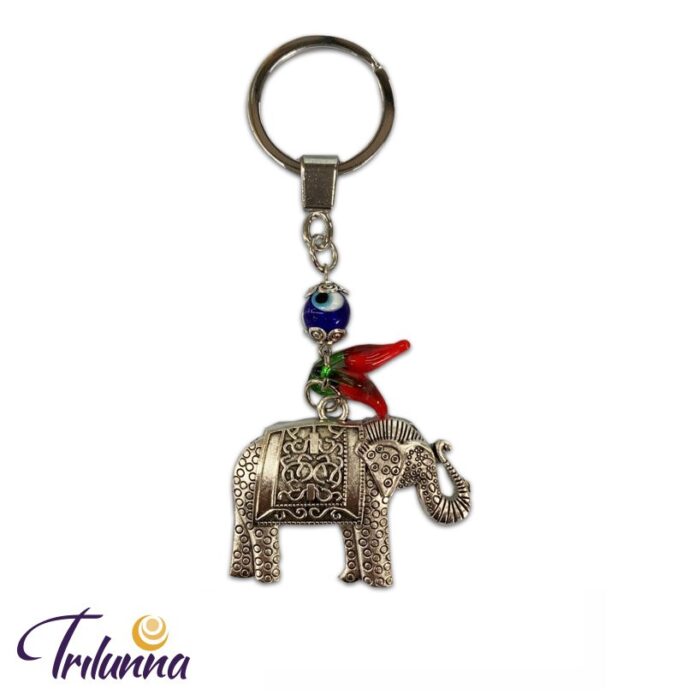 Chaveiro 11,5cm Olho Grego/Elefante/Pimenta