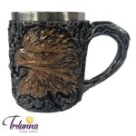Caneca Decorativa Colecionável 11Cm Águia Dourada