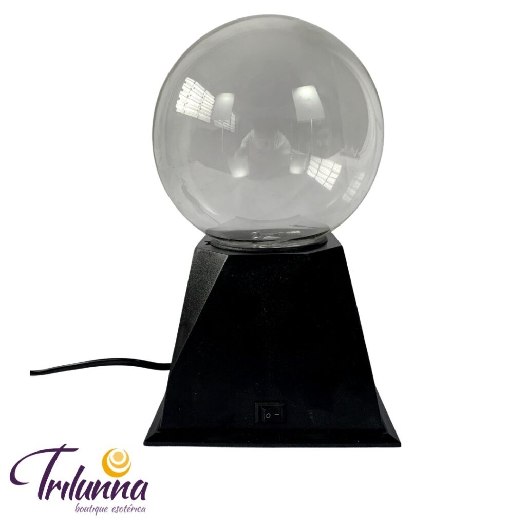 Luminária Decorativa Bola De Raios Azuis 220V