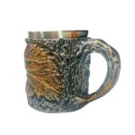 Caneca Decorativa Colecionável 11Cm Águia Dourada