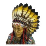 Índio Xamânico 34cm Resina Artesanal Caboclo Decoração