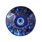 Incensário Vidro Bowl Olho Grego Folhas