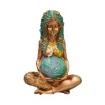 Deusa Gaia Colorida 14cm Estátua Decorativa de Resina