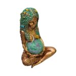 Deusa Gaia Colorida 14cm Estátua Decorativa de Resina