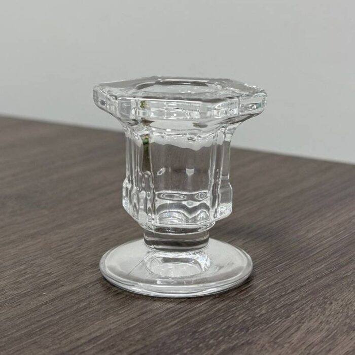 Castiçal de Cristal Lapidado 5,5 cm