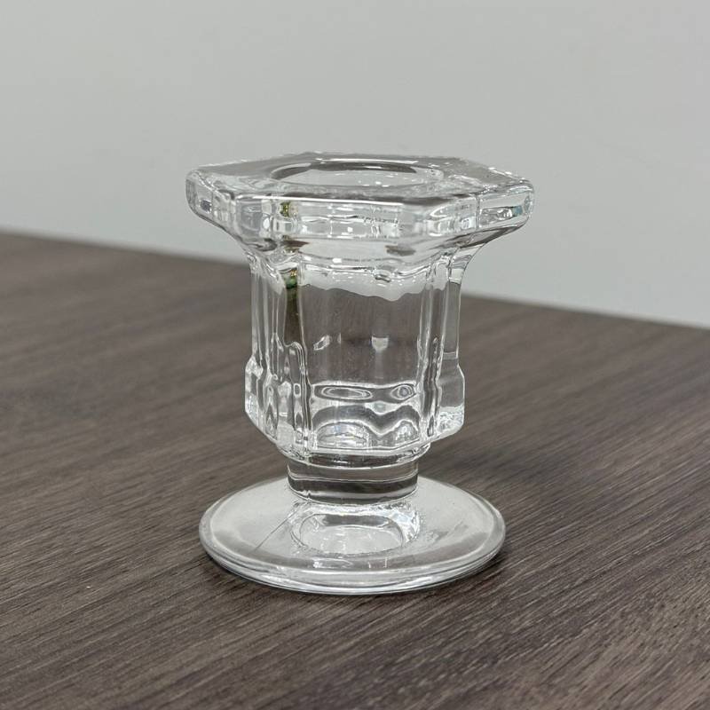 Castiçal de Cristal Lapidado 5,5 cm