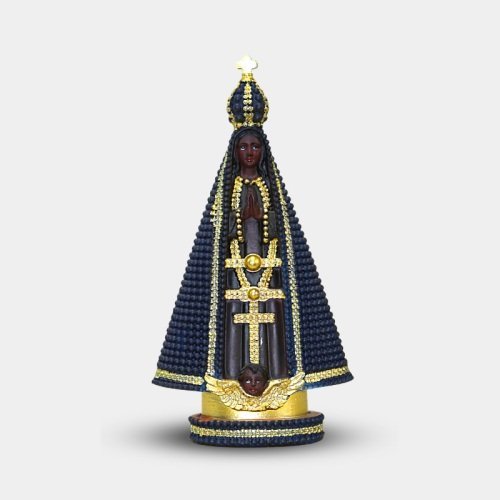 Nossa Senhora Aparecida 15 cm Pérola Azul