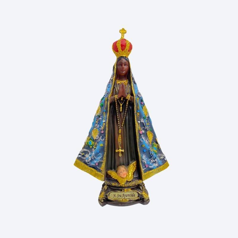 Nossa Senhora Aparecida Italiana 12,5 cm Manto Azul